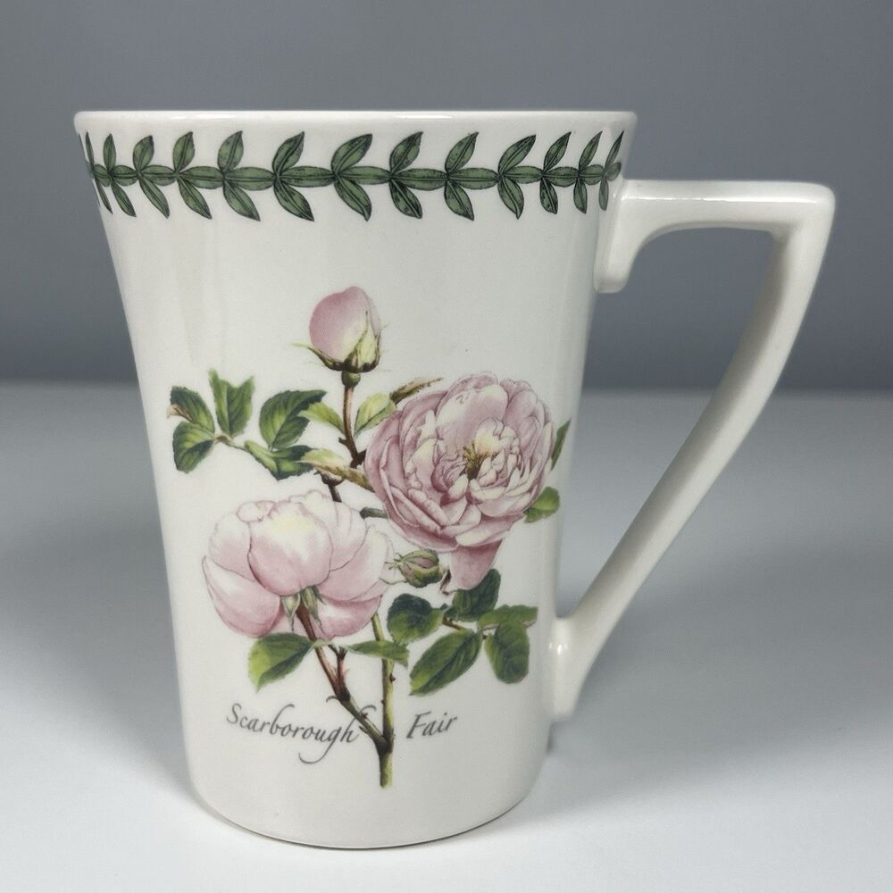 Portmeirion Botanic Roses Mug Scarborough Fair Mug Cabbage Rose 2004